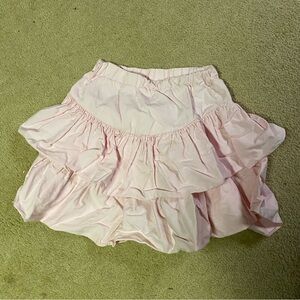 VTG pastel pink square dancing two tiered skirt